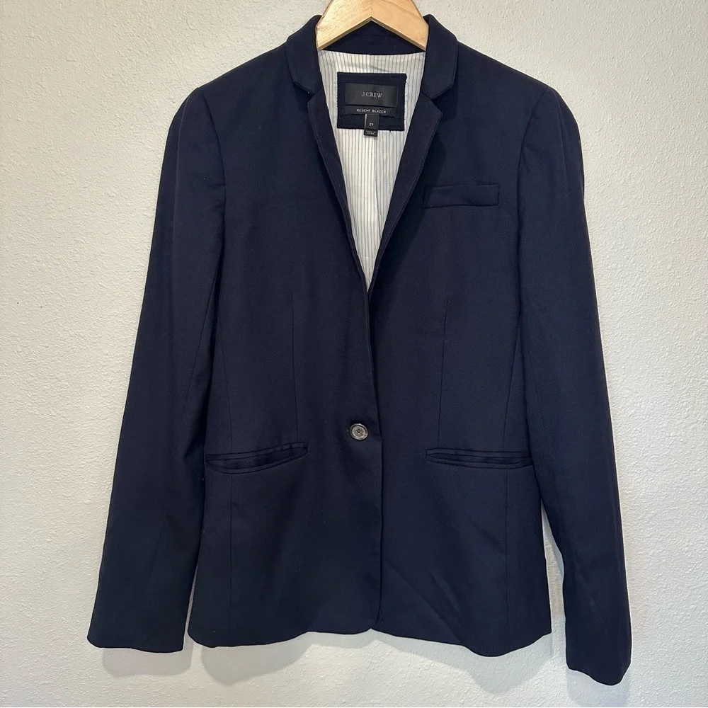 J. Crew Regent Wool Navy Blazer